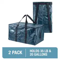 Walmart CleverMade Storage Duffel, Soft Packing Tote with Zipper, Ocean Blue 2 Pack offer
