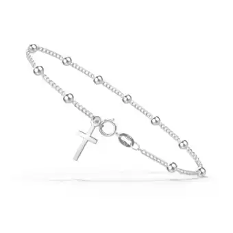 Walmart Made in Italy Sterling Silver Rosary Bracelet offer