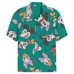 Walmart Men's Mickey & Friends Retro Character Print Button Down Shirt Multi-Color Large offer