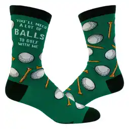 Walmart Men's You'll Need A Lot Of Balls To Golf With Me Socks Funny Fathers Day Golfing Footwear offer