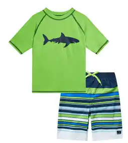 Walmart Big Chill Boys' Rash Guard Swimsuit - 2 Piece Rash Guard and Swim Trunks for Boys (Sizes: 4-12) offer