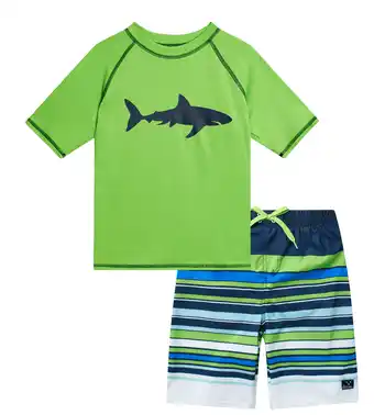 Walmart Big Chill Boys' Rash Guard Swimsuit - 2 Piece Rash Guard and Swim Trunks for Boys (Sizes: 4-12) offer