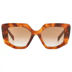 Walmart Prada Brown Gradient Irregular Ladies Sunglasses PR 14ZS 18R70E 50 offer