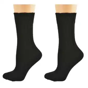 Walmart Sierra Socks Classic Cable Knit Acrylic Knee High Socks, Pack of 2, for Female, Black, for Women offer