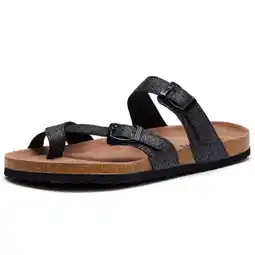 Walmart Bocca Women Adjustable Slide Sandals Black-new Summer Flip-Flops Ring Open Toe 8M offer