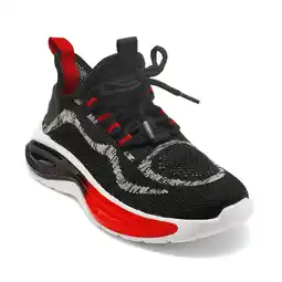 Walmart Bocca Boy's Athletic Sneaker Black/Red Running Shoes Lace-up 2M offer