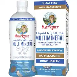 Walmart MaryRuth's Nighttime Multimineral Magnesium Supplement, Vegan, Sugar Free, 32 Fl Oz, Unisex offer