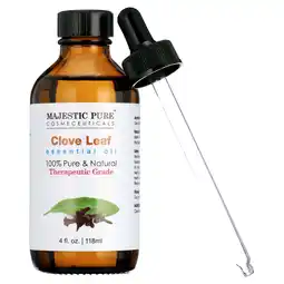 Walmart Majestic Pure Clove Essential Oil- Pure and Natural, Premium Grade Clove Oil, 4 fl oz offer