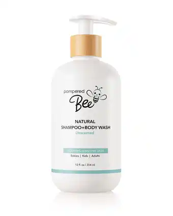 Walmart Pampered Bee Natural Shampoo & Body Wash, Unscented, 12 fl oz offer