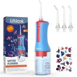 Walmart Lillilook Rechargeable Water Flosser for Kids, Oral Irrigator Portable, Blue offer