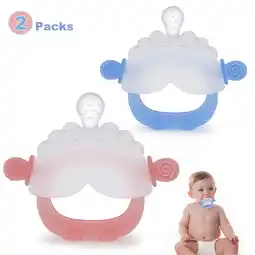 Walmart Minikid 2 Packs Baby Teethers,Teething Toys Suitable for Boys and Girls Aged 3-12 Months,BPA-Free offer