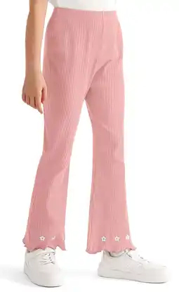 Walmart Actgleam Girls Pants Ribbed Bell Bottoms Trousers for Girl Flare Pants,Pink offer