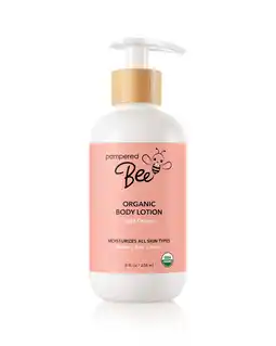 Walmart Pampered Bee Organic Baby Lotion, Light Orange, 8 fl oz offer
