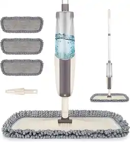 Walmart SUPTREE Microfiber Spray Mop for Floor Cleaning with 3 Washable Pads Wet Jet Dry Dust Mop for Floors offer