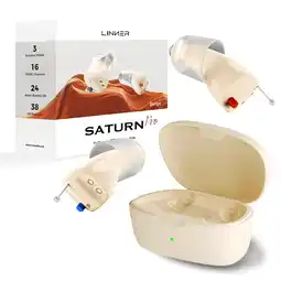 Walmart LINNER Saturn Pro In-The-Ear OTC Hearing Aids, Rechargeable, Lightweight, Beige offer