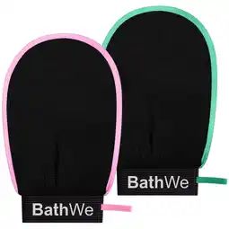 Walmart BathWe 2 Pcs Deep Exfoliating Bath Glove, Body Scrubber Dead Skin Remover, for Adults & Kids offer