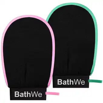 Walmart BathWe 2 Pcs Deep Exfoliating Bath Glove, Body Scrubber Dead Skin Remover, for Adults & Kids offer