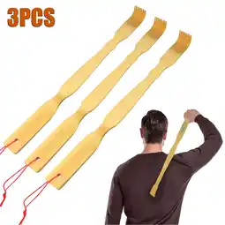 Walmart 3pcs Bamboo Back Scratchers, TSV Traditional Finger Body Relaxation Massager for Scratching Itches offer