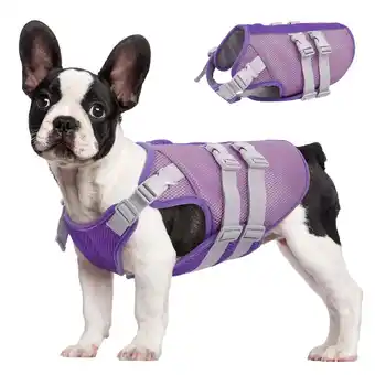 Walmart Kuoser Dog Cooling Vest, Breathable Mesh Cooling Jacket for Dog, Purple, M offer