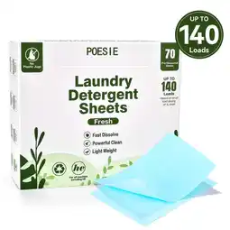 Walmart Poesie Laundry Detergent Sheets, Fresh, 140 Loads, 1 Pack of 70 offer