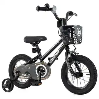 Walmart Costway 12 Kid’s Bike with Training Wheels Adjustable Handlebar & Seat Handbrake Black offer