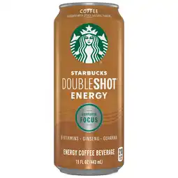 Walmart Starbucks Doubleshot Energy Coffee Energy Drink, 15 oz Can, Reduced Fat Milk offer