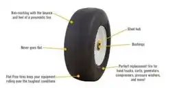 Walmart Horseshoe 11 x 4.00 - 5 Flat-Free Lawn Mower Tires offer