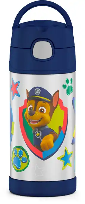 Walmart Thermos Stainless Steel Funtainer Water Bottle with Straw, Paw Patrol, 12 Fluid Ounces offer