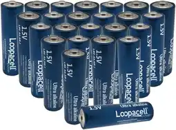 Walmart Loopacell AA Alkaline Batteries (Pack of 24) 1.5V offer