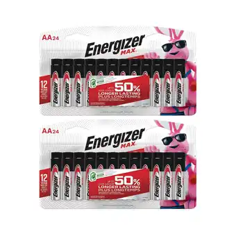 Walmart (2 pack) Energizer MAX AA Batteries (24 Pack), Double A Alkaline Batteries offer