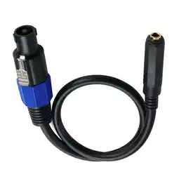Walmart 6.35mm 1/4 Female Mono TS to Speakon Male Connector Speakon Audio Amplifier offer