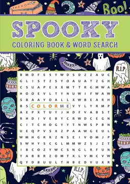 Walmart EDITORS OF THUNDER BAY PR: Spooky Coloring Book and Word Search (Paperback) offer