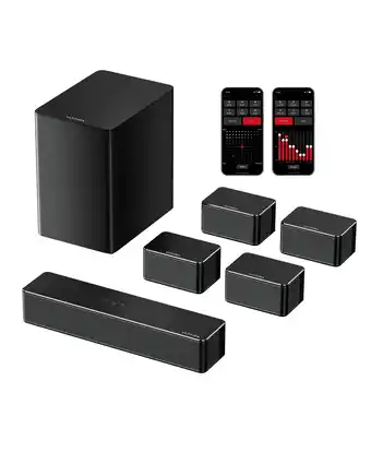 Walmart ULTIMEA 7.1 Soundbars for Smart TV with Wireless Subwoofer, Virtual Surround Sound System for TV offer