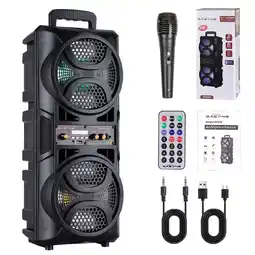 Walmart 3000W Portable Bluetooth Speaker Sub woofer Heavy Bass Sound System Party+Remote offer