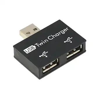 Walmart Fashion Mini USB Hub 2 Ports USB 2.0 Splitter Charger Adapter for Mobile Phone P offer