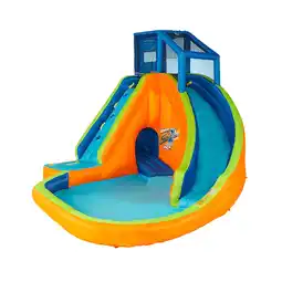 Walmart Banzai Sidewinder Falls Inflatable Water Slide and Park Pool, Multi-Color offer