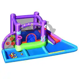 Walmart Inflatable Water Slide Park with Splash Pool and 750W Blower offer