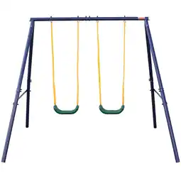 Walmart KL KLB Sport Metal Swing Set Play Outside for Kids，Age 3-8 offer