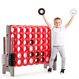 Walmart Costway Jumbo 4-to-Score 4 in A Row Giant Game Set Outdoor Indoor Adults Kids Family Fun offer