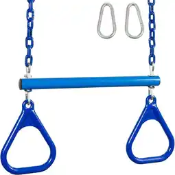 Walmart Swing Set Stuff Inc. Trapeze Bar with Rings and Coated Chain (Blue) offer