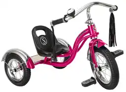 Walmart Schwinn Roadster Retro-Style Tricycle, 12-inch front wheel, ages 2 - 4, hot pink offer