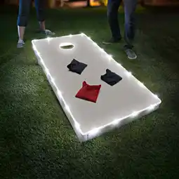 Walmart Brightz TossBrightz, Cornhole Beanbag Toss Game Sets, White, Light Kit, All Ages offer