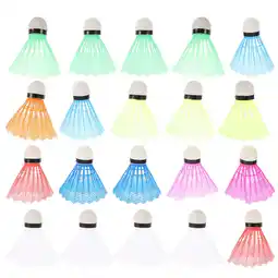 Walmart FOMIYES 20 Pcs Plastic Shuttlecocks for Badminton Colorful Bird Child offer