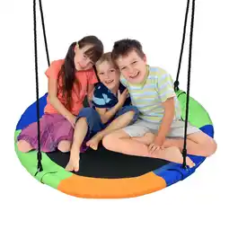 Walmart 40-Inch Flying Saucer Tree Swing Outdoor Play Set with Adjustable Ropes Gift for Kids offer