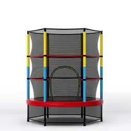 Walmart Gymax 55'' Kids Trampoline Recreational Bounce Jumper W/Safety Enclosure Net Heavy-duty offer