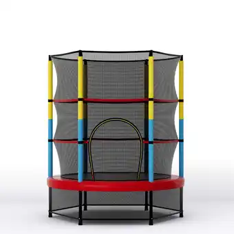 Walmart Gymax 55'' Kids Trampoline Recreational Bounce Jumper W/Safety Enclosure Net Heavy-duty offer