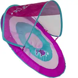 Walmart Swim Ways Baby Spring Float with Sun Canopy Pink & Blue Fish Design offer