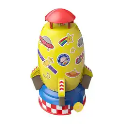 Walmart Outdoor Toys Rocket Launcher Plastic Space Rocket Jet Sprinkler for Child Kids (Yellow) offer