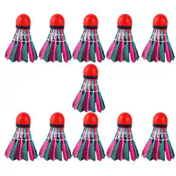 Walmart Slatcetga 11Pcs/Lot Durable Colorful Badminton Balls Shuttlecocks Sports Training Accessory offer