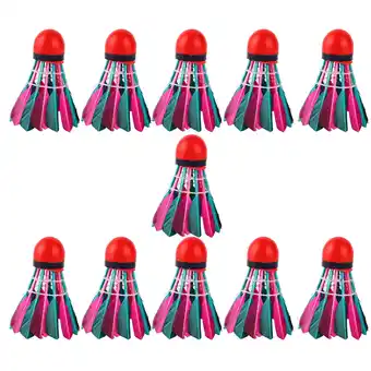 Walmart Slatcetga 11Pcs/Lot Durable Colorful Badminton Balls Shuttlecocks Sports Training Accessory offer